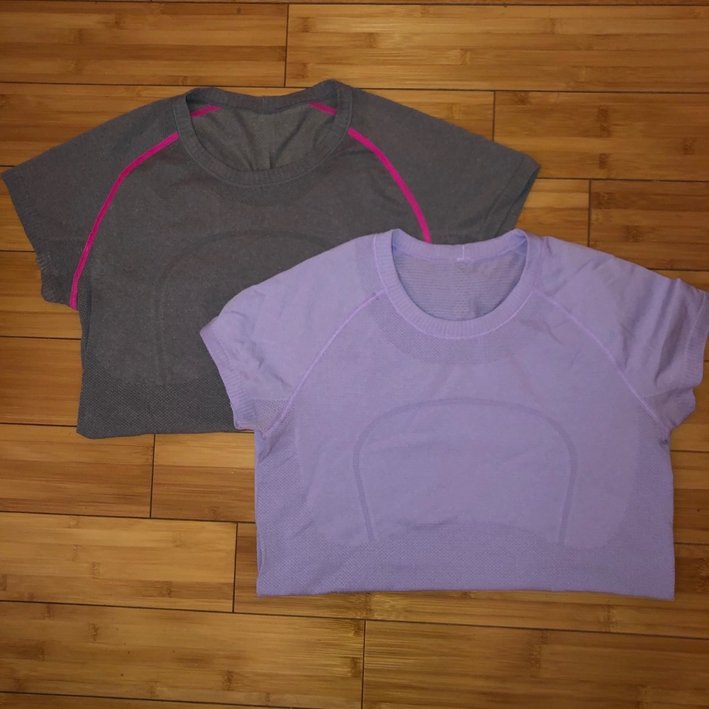 2 Lulu Lemon Swiftly Tech Short Sleeve Crew. Sz L